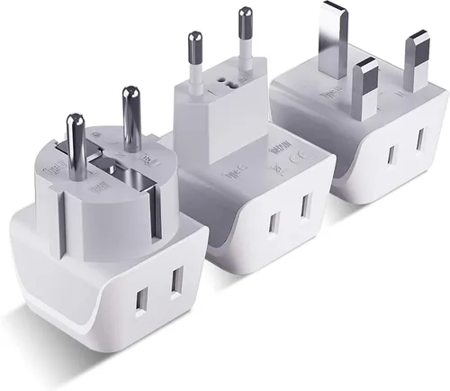 Miniatura 10 de Adaptador de conexión universal a tierra Ceptics, 4 USB + convertidores 150 W, Blanco