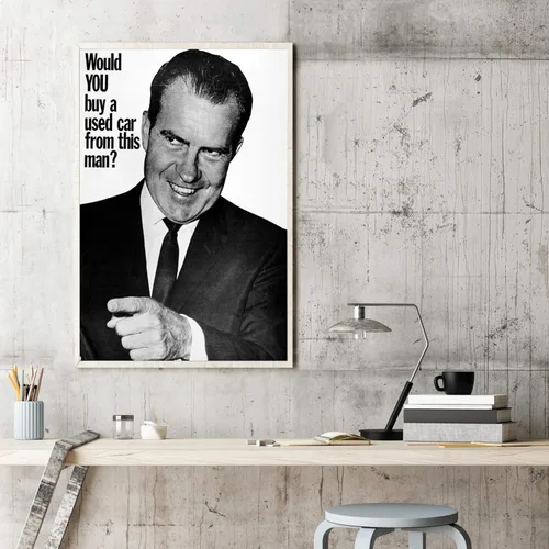 Miniatura 2 de Posterazzi Póster anti-Nixon de 1960 NWould You Buy A Used Car From This Man American Poster 1960 Expressing Desconfianza Toward Richard Nixon 18 x