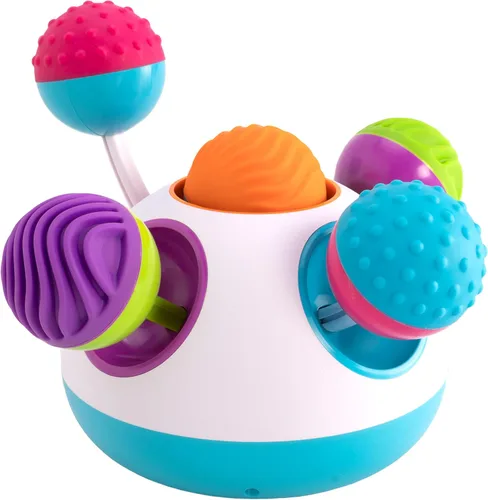 Fat Brain Toys Klickity - Juguetes sensoriales para bebés de 1 año en adelante, actividades de desarrollo temprano multitextura para estimulación