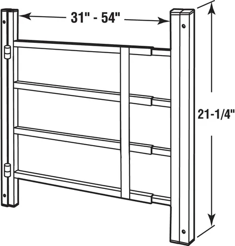 Miniatura 2 de Prime-Line S 4782 - Parrilla de ventana de acero al carbono pintado en negro, 4 barras y bisagras (paquete individual)