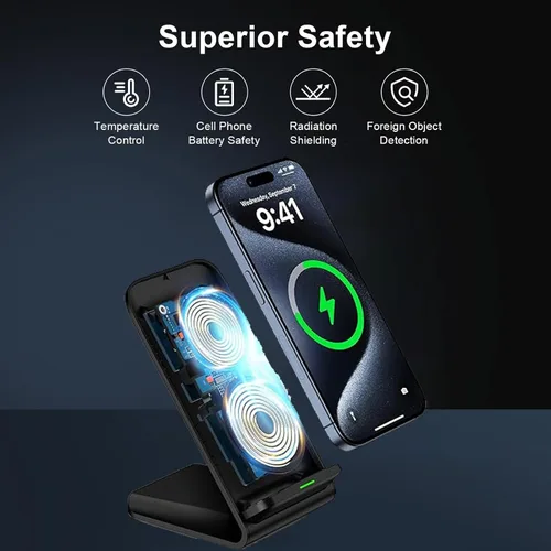 Miniatura 5 de Samsung S26 Ultra Wireless Charger Stand Cargador de teléfono inalámbrico para Android Samsung Galaxy S26 S25 Ultra S25 Edge S25FE S24FE S23 S22 S21