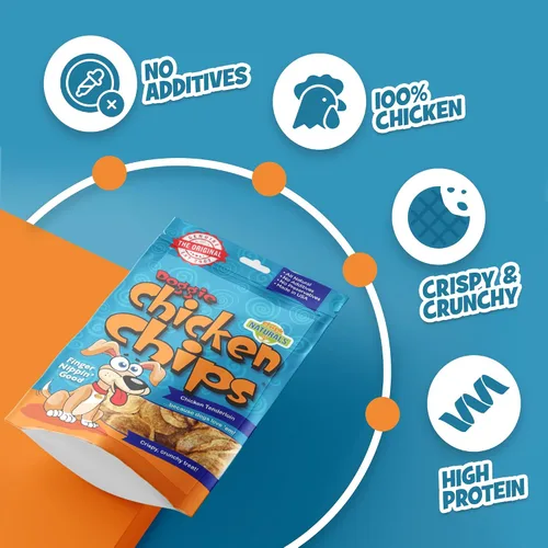 Miniatura 3 de Chip's Naturals Trocitos de Pollo para Perros Grandes 15 onzas Totalmente Naturales Altos en Proteínas Bajos en Calorías Golosinas Saludables