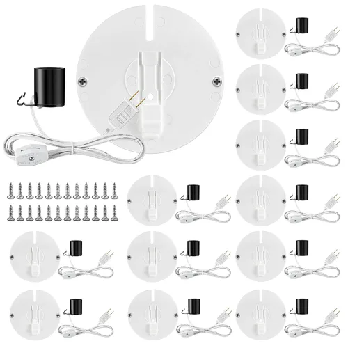 Miniatura 8 de Meonum Kit de Luz de Repuesto para Molde Soplado, Kit de Cable de Luz Individual E27 E26 con Interruptor Fusible Enchufe, para Decoraciones de Casa