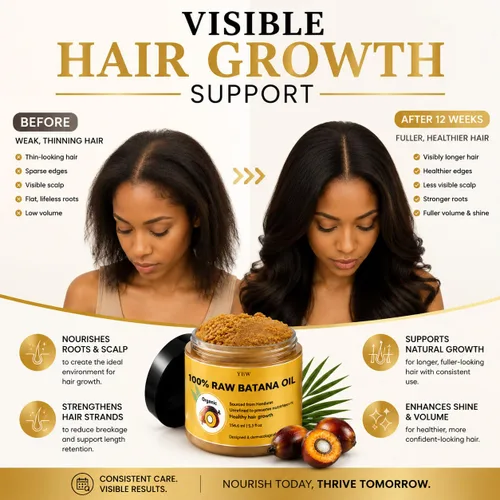 Miniatura 2 de Aceite de batana crudo por Dr. Sebi Aceite orgánico crudo de Honduras para el crecimiento del cabello, 100% puro y natural para un cabello más