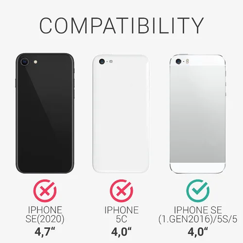 Miniatura 5 de kwmobile Funda Compatible con Apple iPhone SE (1.Gen 2016) / iPhone 5 / iPhone 5S Funda - Cubierta de Teléfono de Silicona TPU Suave - Cool Glacier