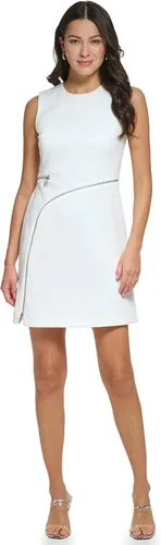Miniatura 3 de DKNY Vestido tubo de buceo con detalle de cremallera para mujer