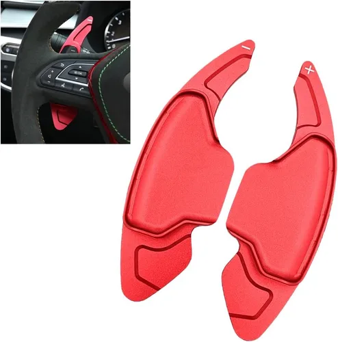 Miniatura 3 de SANRILY Fundas de aluminio negro para palanca de cambios de volante para Infiniti Q50 QX50 Q60 Coupé 2019 y para Nissan Skyline GT Rogue 2021 2022