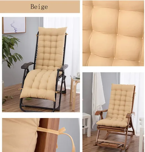 Miniatura 8 de Cojín para tumbona gruesa para silla de patio, cojín de asiento portátil, colchón, reclinable, almohadilla para sofá, banco, tatami (solo cojín) A