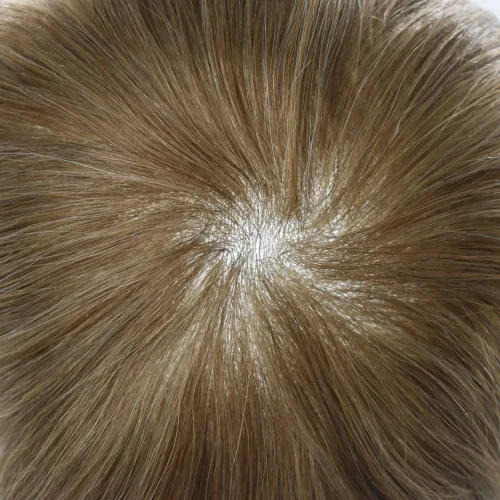 Miniatura 7 de Toupee - Pieza de cabello humano real, sistema de reemplazo de cabello de piel ultrafina, piezas de cabello tipo tupé, prótesis de cabello con bucle