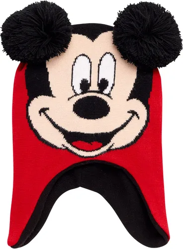 Miniatura 6 de Disney Sombrero de invierno para niños, paquete de 2 gorro con pompones Lightning McQueen o gorro de Mickey Mouse (4-7)