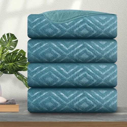 Miniatura 11 de Ferdilan - Juego de 4 toallas de baño grandes de 35 x 70 pulgadas, 600 GSM, ultra suaves y absorbentes, para silla de baño, color negro, toallas
