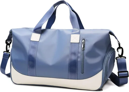 Arouselove Bolsas de lona deportivas para mujeres y hombres, bolsa de gimnasio portátil con bolsillo húmedo y compartimento separado para zapatos,