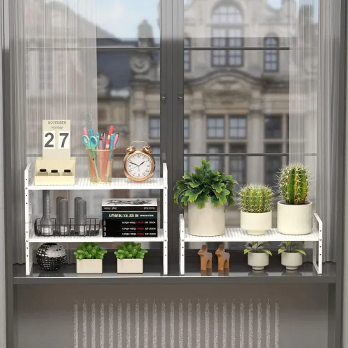 Miniatura 2 de Estante expandible para gabinete, organizador grande de armario de cocina, estante apilable para despensa, organización y almacenamiento para cocina