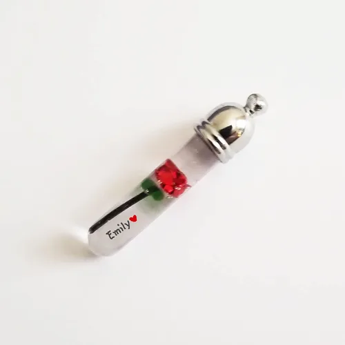 Miniatura 3 de Nombre en un collar de grano de arroz, llavero. Su nombre escrito en un grano de arroz. Regalo único para regalo de Navidad.