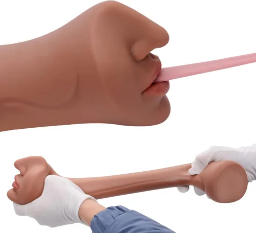 Miniatura 6 de Masturbador masculino Boca para adultos Juguetes sexuales 3 en 1 Muñeca sexual Hombres Masturbación Marrón