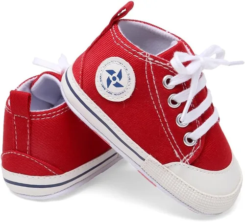Miniatura 72 de Zapatos deportivos de lona de lona para bebés y niñas, suela antideslizante suave, suela antideslizante
