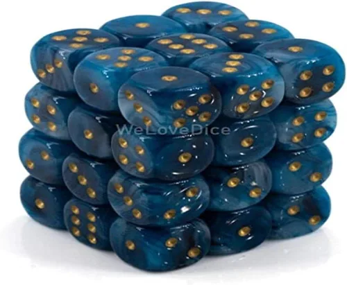 DND - Juego de dados Chessex D&D de 0.472 in, juego de dados poliédricos de plástico verde azulado fantasma y dorado, dados de mazmorras y dragones,
