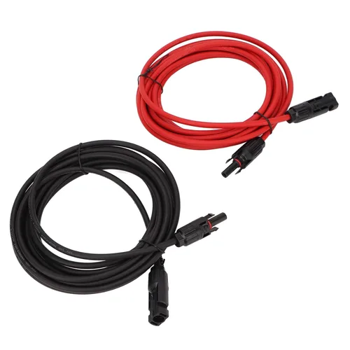 Miniatura 8 de Cable adaptador solar, 1 par de cable de panel solar de 12 AWG con conector adaptador solar, cable de extensión solar, cable fotovoltaico resistente