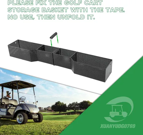 Miniatura 2 de XUANYUDG0769 Golf Cart Front Inner Basket Mesh Storage Tray Organizer Extended Additional Storage for Golf Carts