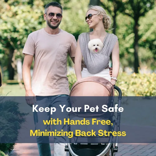 Miniatura 3 de Transportador para perros pequeños, transportador de perros con orientación frontal, eslinga para gatos manos libres, tamaño ajustable, reduce