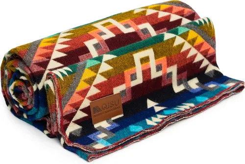 Miniatura 12 de QISU Manta de Lana Tipo Throw Grande, Hermosa, Cálida, Hecha a Mano en Ecuador por Artesanos Locales 94″ x 78″ Ultra Suave, Hipoalergénica