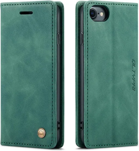 Miniatura 85 de QLTYPRI Para iPhone Air Case Wallet Con Tarjetero, Vintage PU Cuero Kickstand Cierre Magnético A Prueba De Golpes Folio Libro Funda Para IPhone 17