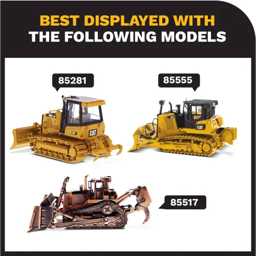 Miniatura 8 de Caterpillar D3 Bulldozer 1:50 - Modelos High Line de Diecast Masters - 85673 - Pistas de metal, apertura del compartimento del motor y detalle