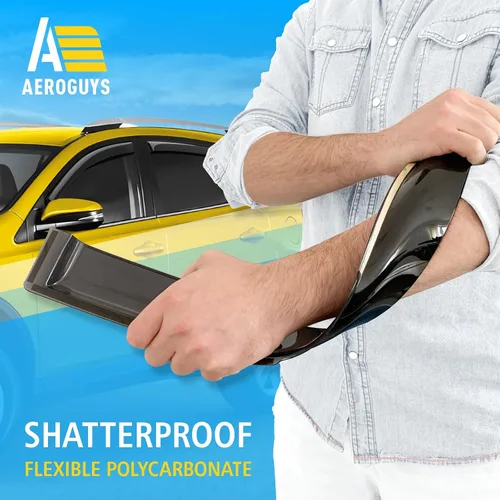 Miniatura 4 de Deflectores de ventana extra duraderos en el canal, protectores de lluvia aptos para Toyota RAV4 2013-2018, viseras solares, ventilación de viento