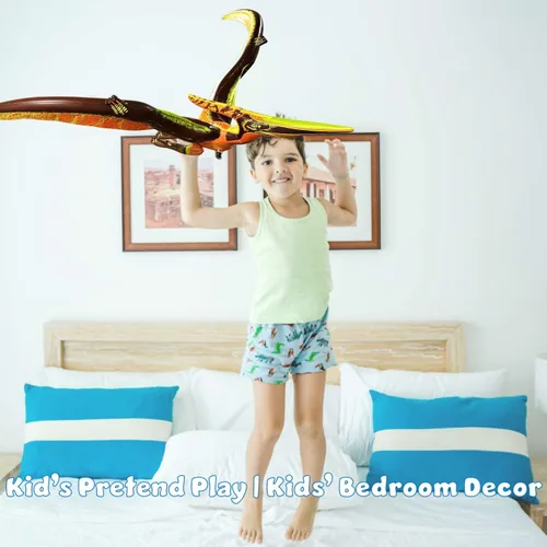Miniatura 5 de Inflable Stegosaurus, 46 pulgadas de largo, null Pteranodon Marrón/Naranja