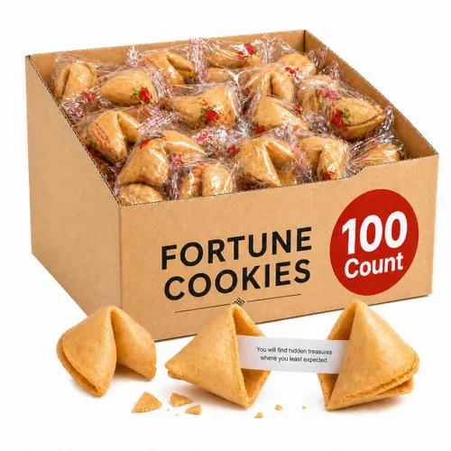 Miniatura 15 de Fortune Cookies - Galletas de la fortuna envueltas individualmente para Navidad, fiestas, bodas, eventos y celebraciones con divertidas fortunas