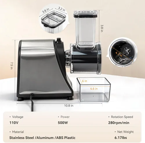 Miniatura 4 de Máquina de cono de nieve y máquina de hielo afeitado, máquina de hielo triturado en diseño de metal de acero inoxidable con palillo y bandeja