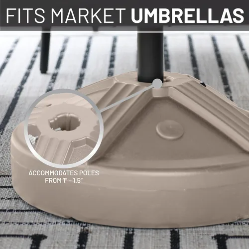 Miniatura 6 de US Weight Base de sombrilla duradera de 50 libras diseñada para ser utilizada con una mesa de patio