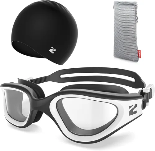 Miniatura 9 de ZIONOR Gafas de natación para adultos, G1 Air con protección UV antivaho y a prueba de fugas, ajuste cómodo para adultos, hombres y mujeres, incluye