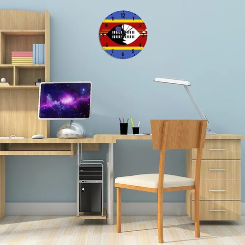 Miniatura 93 de Cheyan Reloj de pared con bandera de Canadá de 12 pulgadas, silencioso, sin tictac, de PVC, funciona con pilas, reloj redondo decorativo, regalo