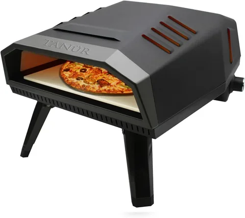 Flame King TANUR - Horno de pizza de propano portátil de 12 pulgadas para exteriores, para campamento, patio trasero y portón trasero, múltiples