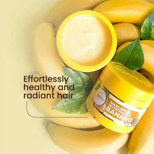 Miniatura 4 de ANYELUZ Mascarilla intensiva para el cabello de plátano - Reparación profunda e hidratación para cabello dañado y seco