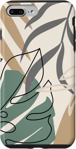 Miniatura 11 de Funda abstracta minimalista exótica para iPhone 13 Pro Tropical Botanical Beige Brown