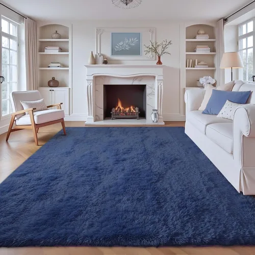 Miniatura 28 de Alfombra de pasillo 2x6 para dormitorio: Alfombras suaves de pelo largo lavables, pequeña alfombra de interior de felpa difusa para pasillo, junto a
