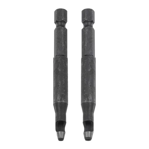 HARFINGTON Juego de punzones huecos de cuero con vástago hexagonal de 1/4 para taladros, 0.079 in y 0.118 in de diámetro perforadores para telas