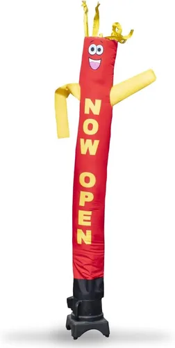 Now Open - Marioneta inflable de 8 pies de alto para hombre, con motor soplador de aire incluido con bailarina de 6 pies por Feather Flag Nation