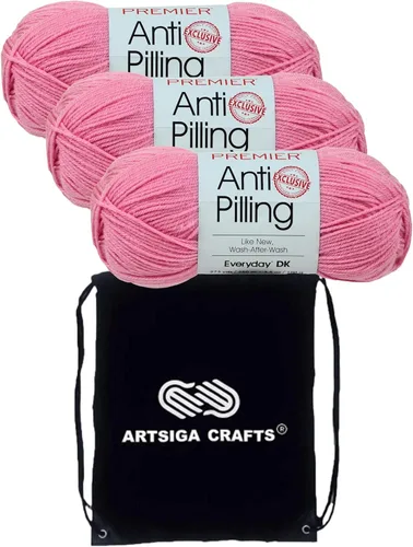 Miniatura 17 de Premier Yarns Anti-Pilling Everyday DK Solids Mist 1107-24 (6 madejas, el mismo lote de tinte) DK Light Worsted #3 Hilo acrílico antibolitas