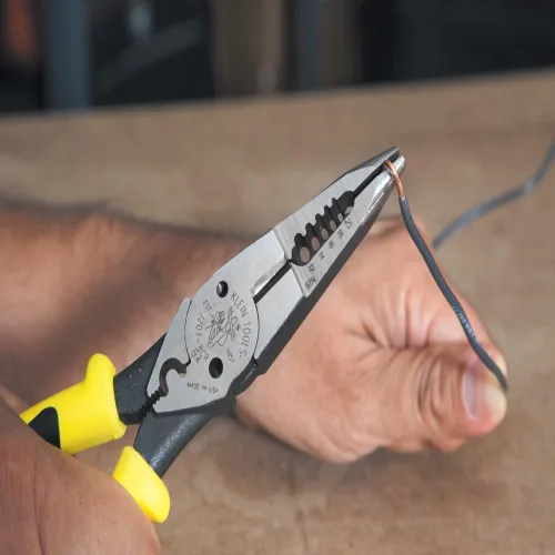 Miniatura 7 de Klein Tools J207-8CR Alicates de punta de aguja, fabricados en EE. UU., Alicates de uso general para líneas de crimpado, bucle, corte, pelado