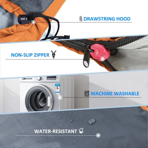 Miniatura 5 de Oaskys - Saco de dormir para acampar, para 3 estaciones, clima cálido y fresco, verano, primavera, otoño, ligero, resistente al agua, para adultos