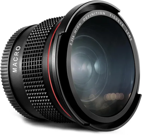 Altura Photo 58MM 0.35x Lente Gran Angular de Pescado (con Porción Macro) para Cámaras DSLR EOS Rebel 70D 77D 80D 90D T8i T7 T7i T6i T6s T6 T5i T5