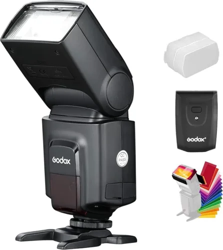 Godox Flash inalámbrico de 433 MHz GN33 Speedlite con receptor integrado con transmisor RT compatible con cámaras réflex digitales Canon Nikon Sony