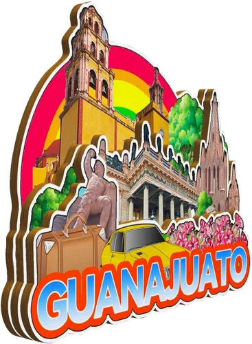 Miniatura 2 de Guanajuato - Imán de México para nevera de madera 3D, monumentos coleccionables de viaje, decoración hecha a mano, 2081
