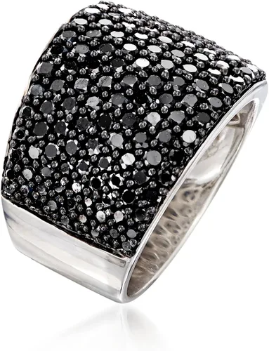 Miniatura 3 de Ross-Simons 3.70 ct. t.w. Pave Black Spinel Ring in Sterling Silver