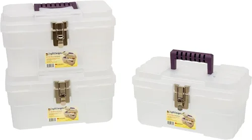 Miniatura 5 de Akro-Mils 09514 CFT - Caja de herramientas de almacenamiento de plástico para suministros para arte o manualidades. Semi-transparente, de 14