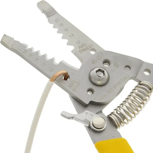 Miniatura 9 de IDEAL Electrical 45-221 Reflex Super T-Stripper pelacables, acero inoxidable, 8-16 AWG sólido, 10-18 AWG trenzado