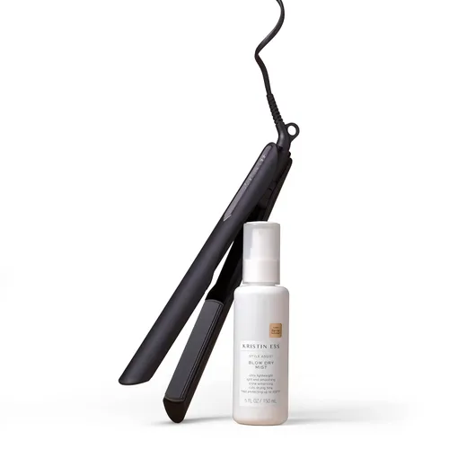 Miniatura 3 de Kristin Ess Hair Nanoblack - Plancha alisadora de pelo 3 en 1 + spray protector de calor Style Assist – Herramienta profesional de cerámica caliente